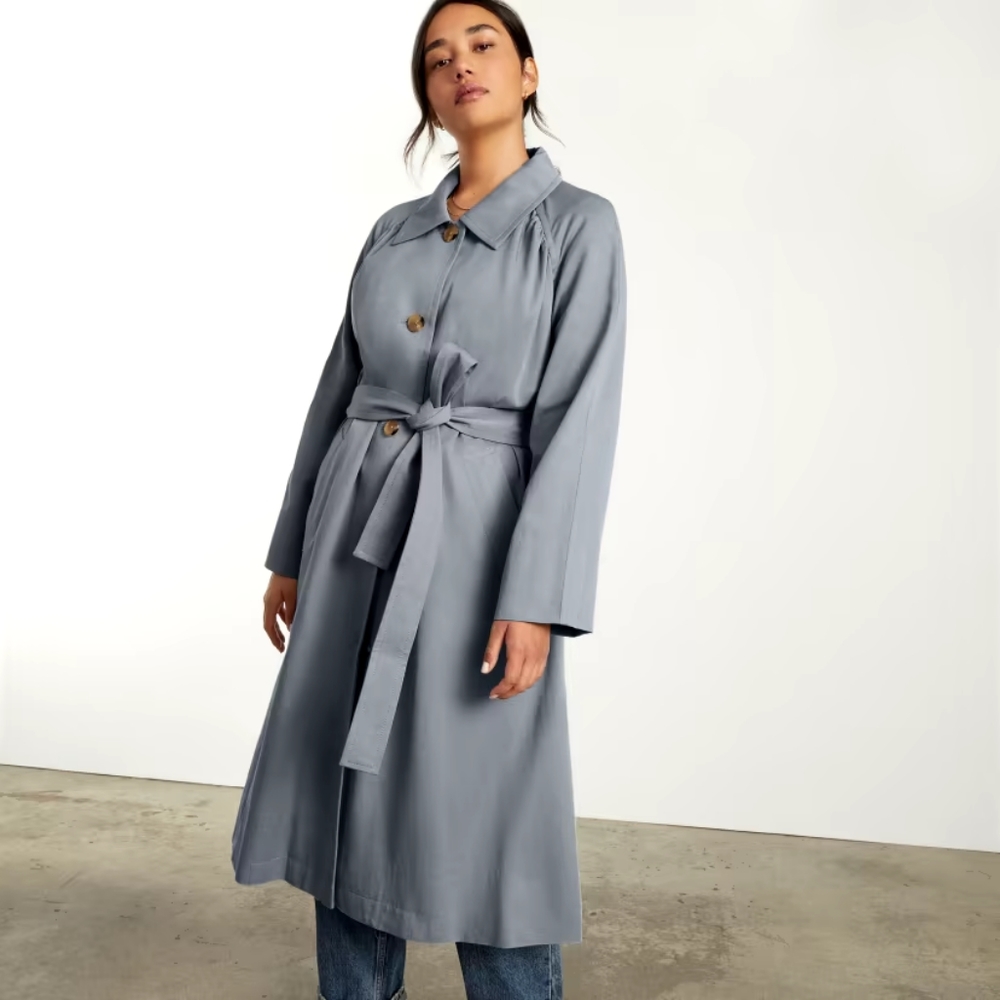 Everlane Gathered Drape Trench XS